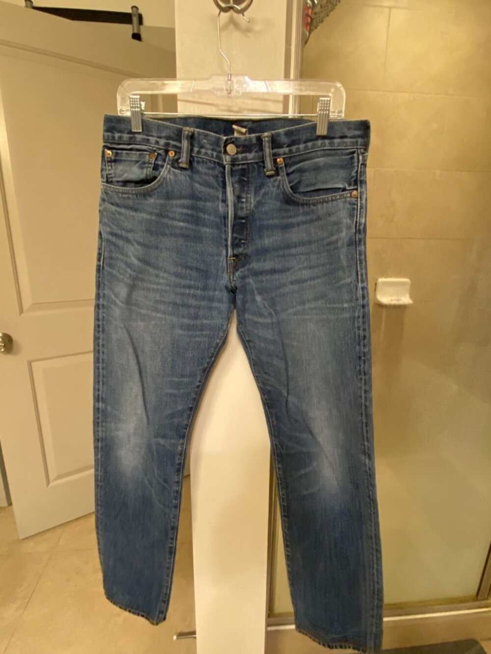 Ralph Lauren Double RL Mens Straight Fit Hillsview Selvedge Jeans 31x32